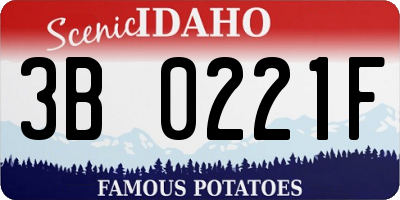 ID license plate 3B0221F