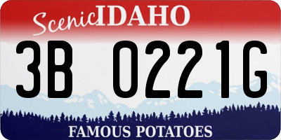 ID license plate 3B0221G