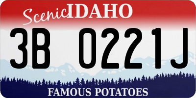 ID license plate 3B0221J