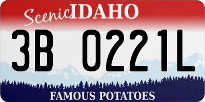 ID license plate 3B0221L