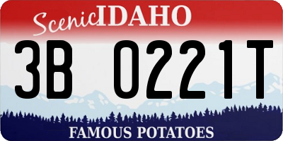 ID license plate 3B0221T