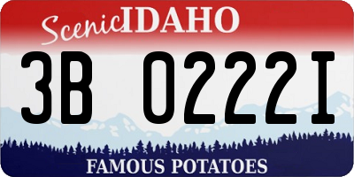 ID license plate 3B0222I