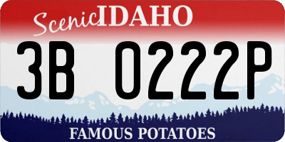 ID license plate 3B0222P