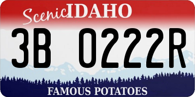 ID license plate 3B0222R