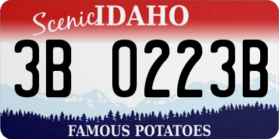 ID license plate 3B0223B