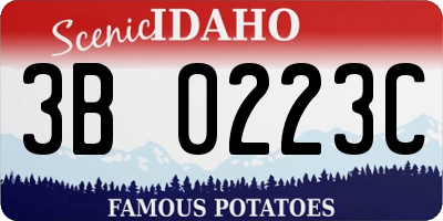 ID license plate 3B0223C