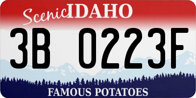 ID license plate 3B0223F