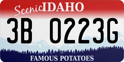 ID license plate 3B0223G