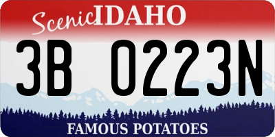 ID license plate 3B0223N