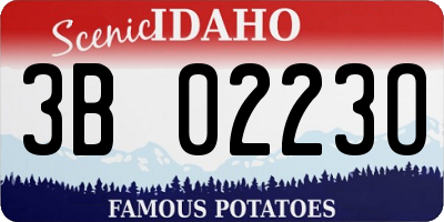 ID license plate 3B0223O