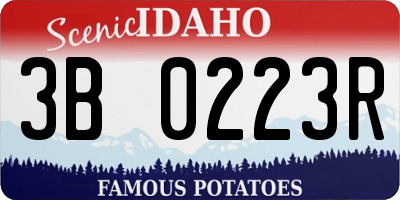 ID license plate 3B0223R