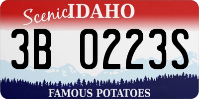 ID license plate 3B0223S
