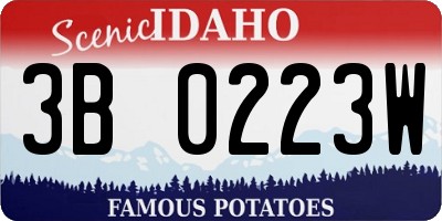 ID license plate 3B0223W