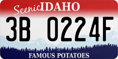ID license plate 3B0224F