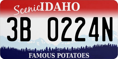 ID license plate 3B0224N