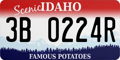 ID license plate 3B0224R