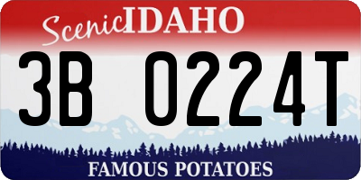 ID license plate 3B0224T