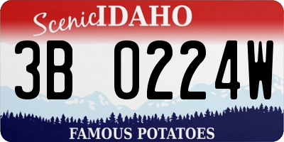 ID license plate 3B0224W