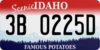 ID license plate 3B0225D