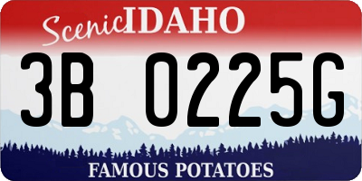 ID license plate 3B0225G