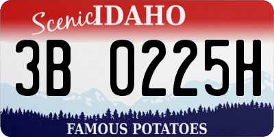 ID license plate 3B0225H