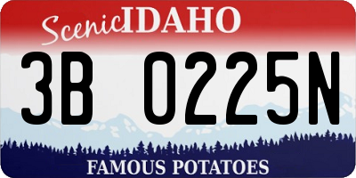 ID license plate 3B0225N
