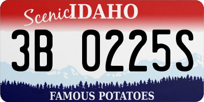 ID license plate 3B0225S