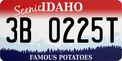 ID license plate 3B0225T