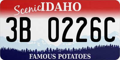 ID license plate 3B0226C