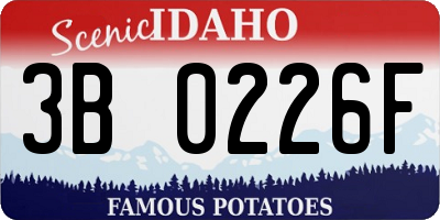ID license plate 3B0226F
