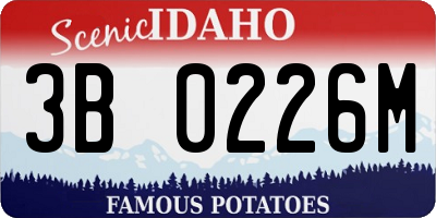 ID license plate 3B0226M