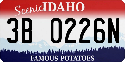 ID license plate 3B0226N