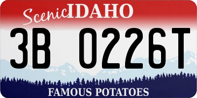 ID license plate 3B0226T