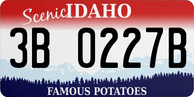 ID license plate 3B0227B