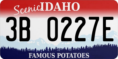 ID license plate 3B0227E