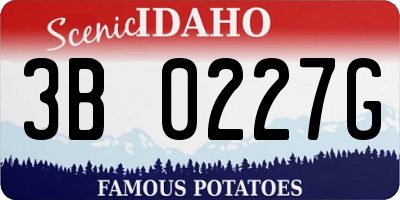 ID license plate 3B0227G