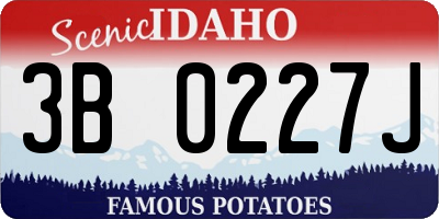 ID license plate 3B0227J