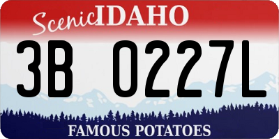 ID license plate 3B0227L