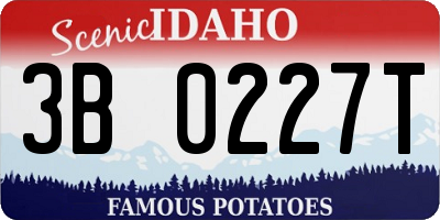 ID license plate 3B0227T