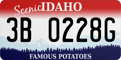 ID license plate 3B0228G