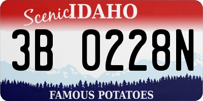 ID license plate 3B0228N