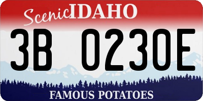 ID license plate 3B0230E