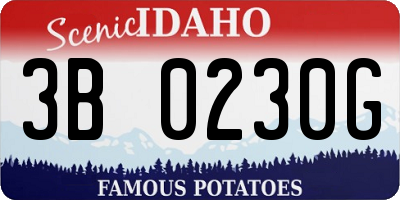 ID license plate 3B0230G