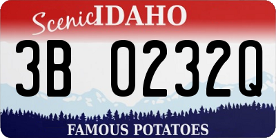 ID license plate 3B0232Q