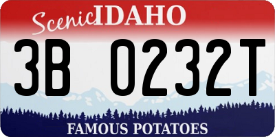ID license plate 3B0232T