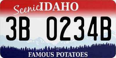 ID license plate 3B0234B