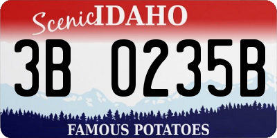 ID license plate 3B0235B