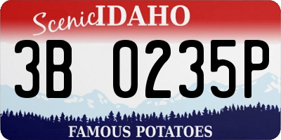 ID license plate 3B0235P