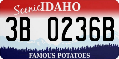 ID license plate 3B0236B
