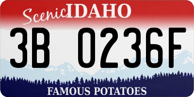 ID license plate 3B0236F